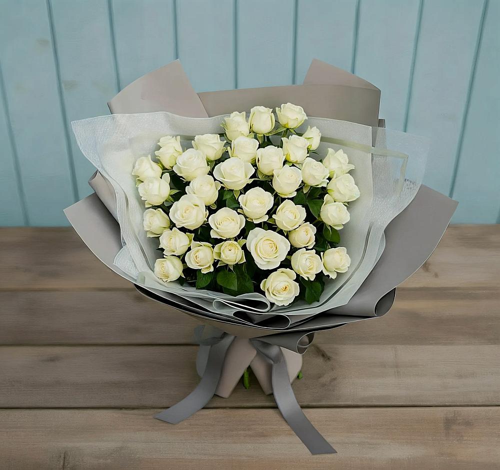 Букет Белоснежная нежность в Заозерске