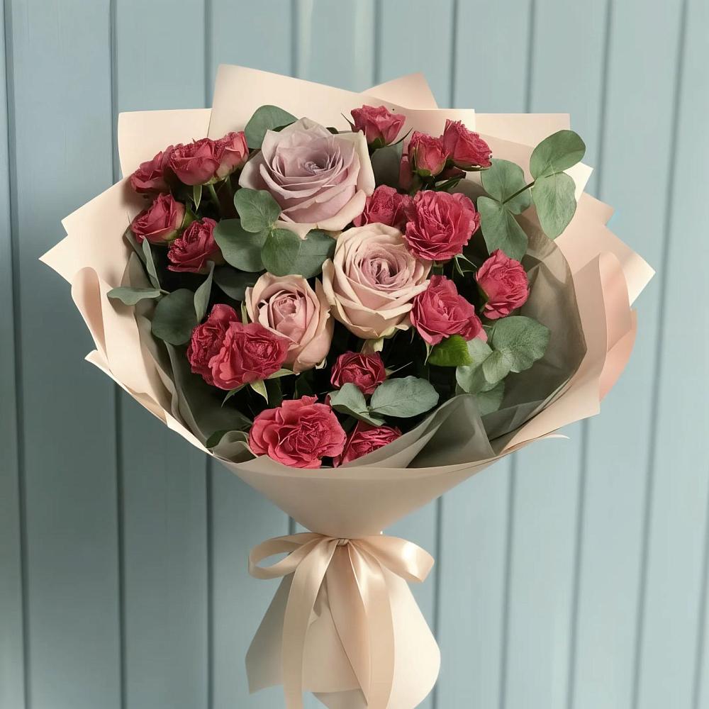 Букет цветов из: Гвоздики и Розы в Заозерске