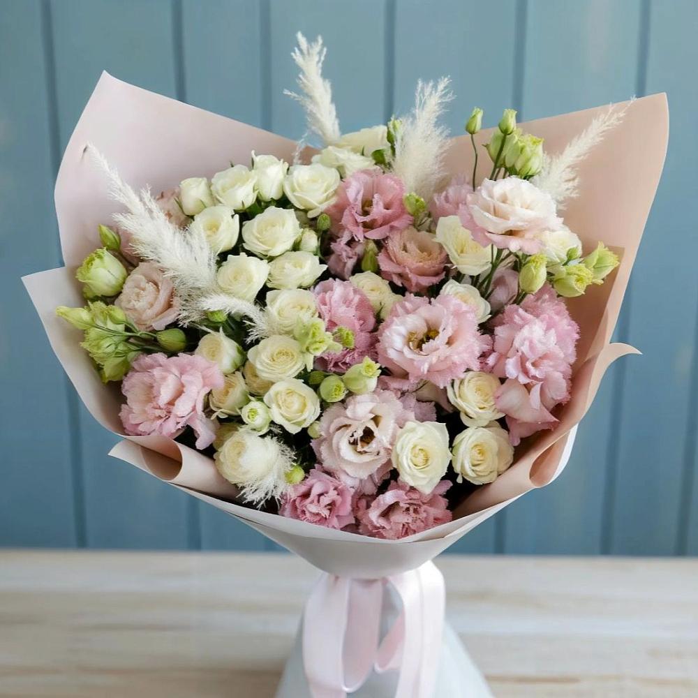 Букет цветов из: Альстромерии и Розы в Заозерске