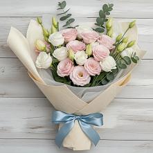 Букет цветов из:  Лизиантусы в Заозерске