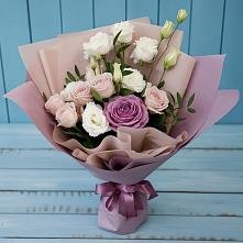 Букет цветов из:  Розы и Лизиантусы в Заозерске
