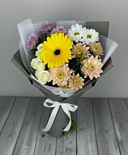 Букет цветов из:  Розы, Герберы и Хризантемы в Заозерске