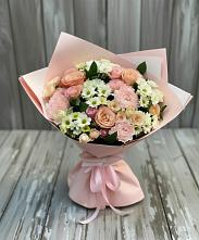 Букет цветов из:  Гвоздики, Розы и Хризантемы в Заозерске