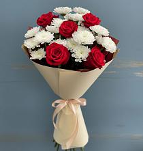 Букет цветов из:  Розы и Хризантемы в Заозерске