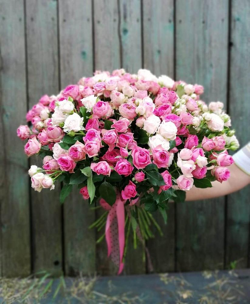 Букет Розовые кустовые розы Натали и Лав Лидия в Заозерске