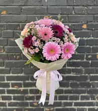 Букет цветов из:  Герберы и Хризантемы в Заозерске