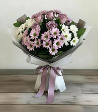 Букет цветов из:  Хризантемы и Розы #REPLACE_PRED# Заозерске