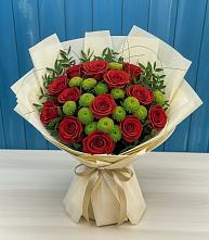 Букет цветов из:  Розы и Хризантемы в Заозерске