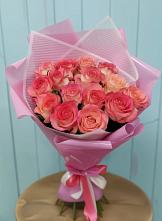 Букет 15 Розовых роз Равель в Заозерске