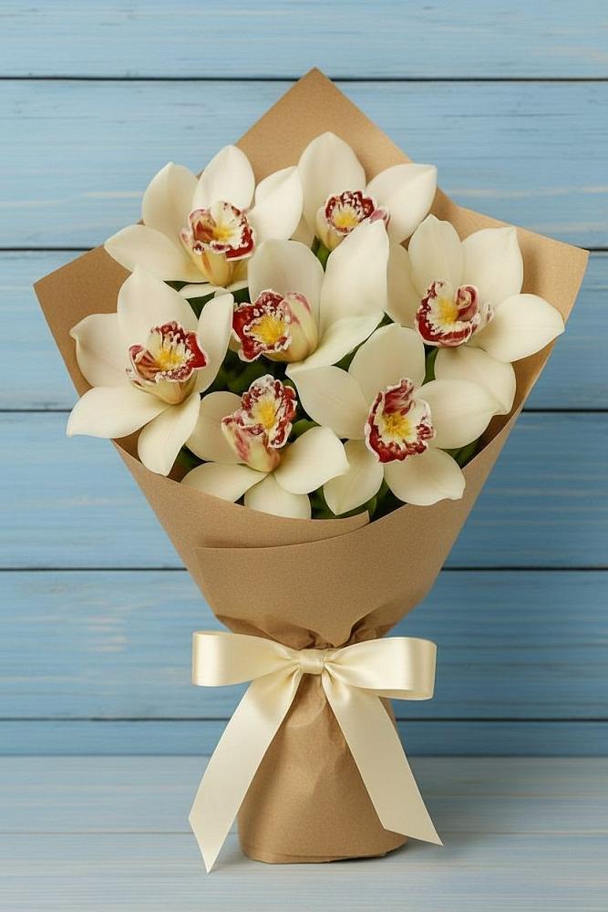 Букет цветов из: Орхидеи и Розы в Заозерске