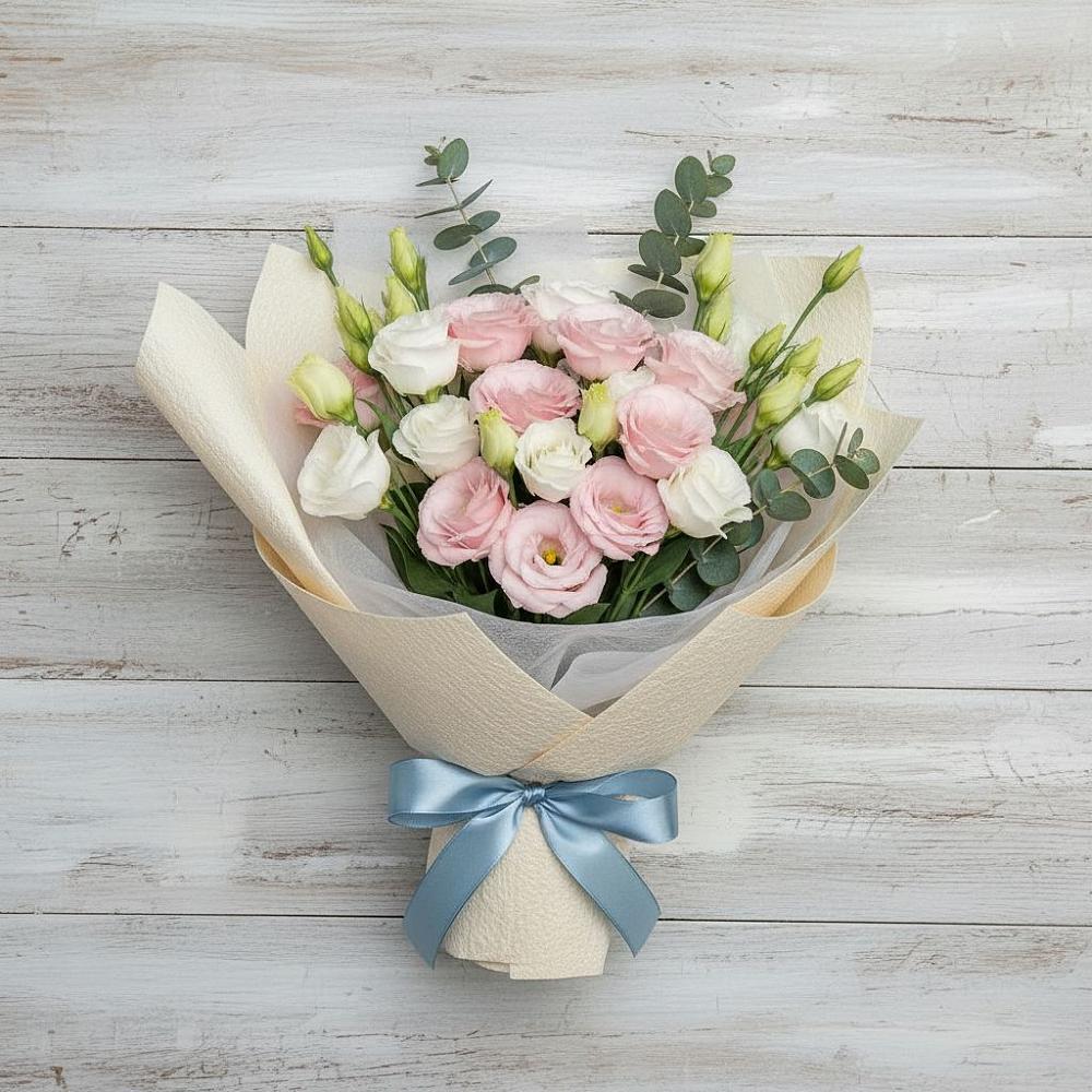 Букет цветов из: Лизиантусы в Заозерске